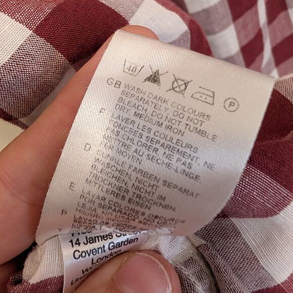 Fred Perry Tunic Blouse Buffalo Check Western Fall Classic Light Layer - Size 4 - Picture 7 of 7